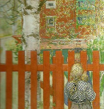 Carl Larsson staketet-vid staketet oil painting picture